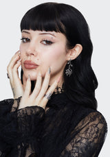 Rosethorn Widow Drop Earrings