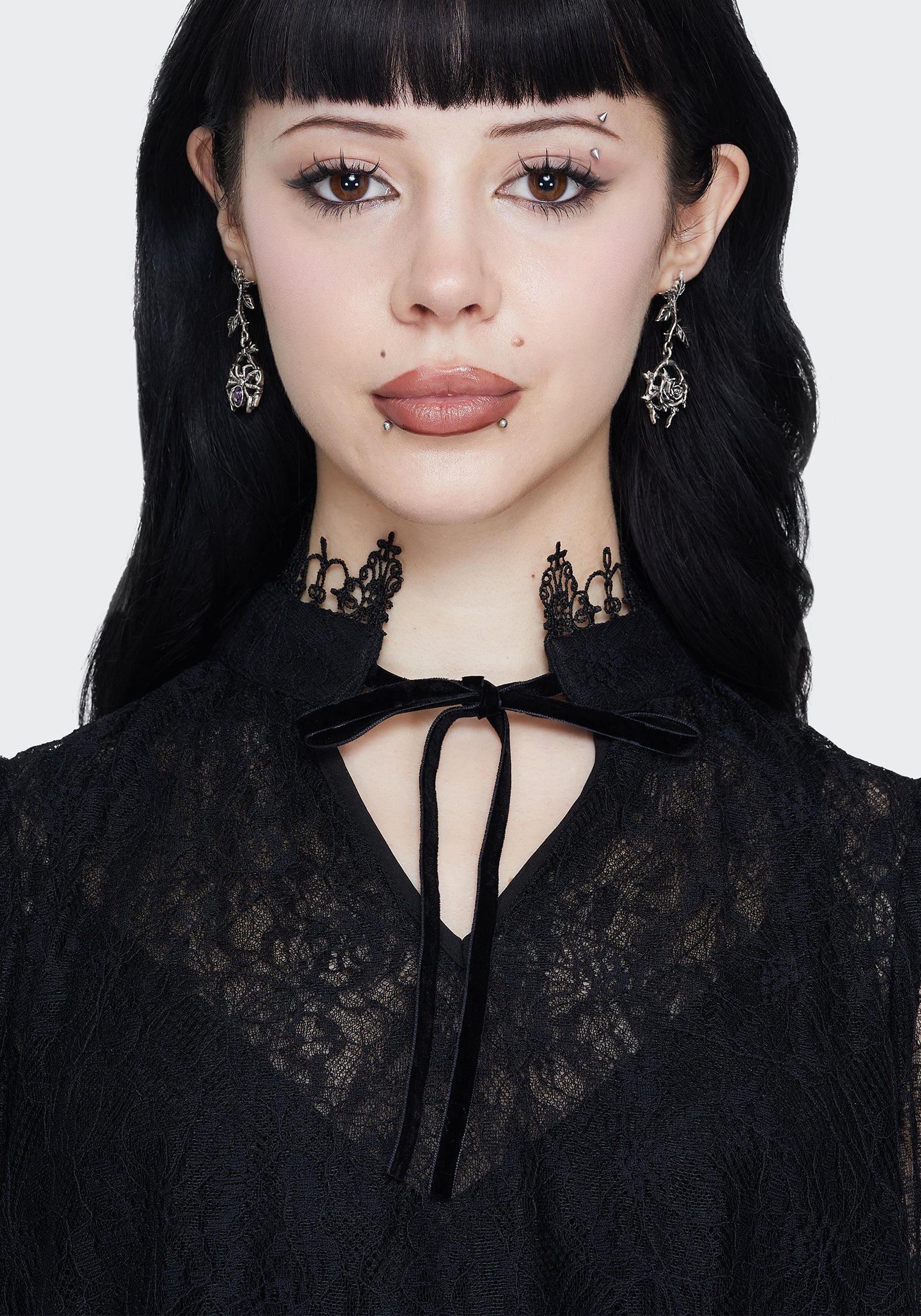 Rosethorn Widow Drop Earrings
