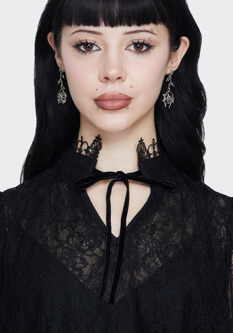 Rosethorn Widow Drop Earrings