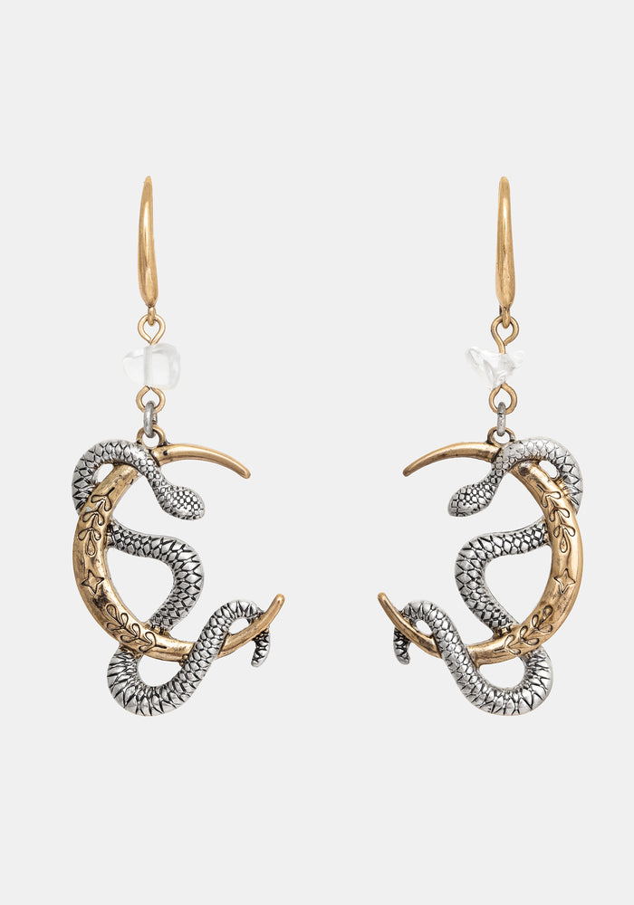 Selendra Snake & Moon Earrings€24