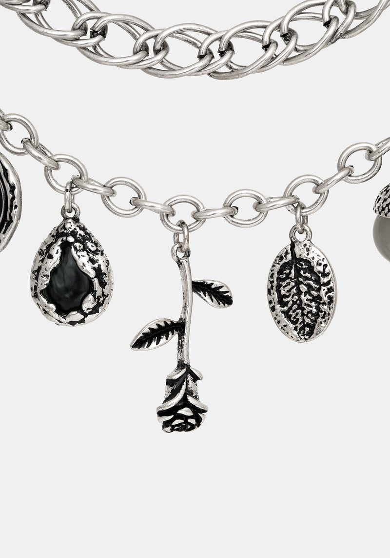 Draven Rat & Spider Charm Necklace