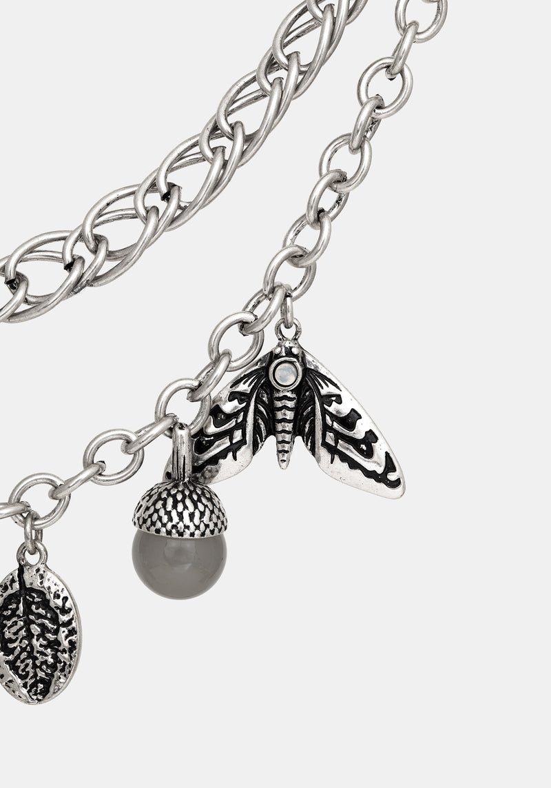 Draven Rat & Spider Charm Necklace