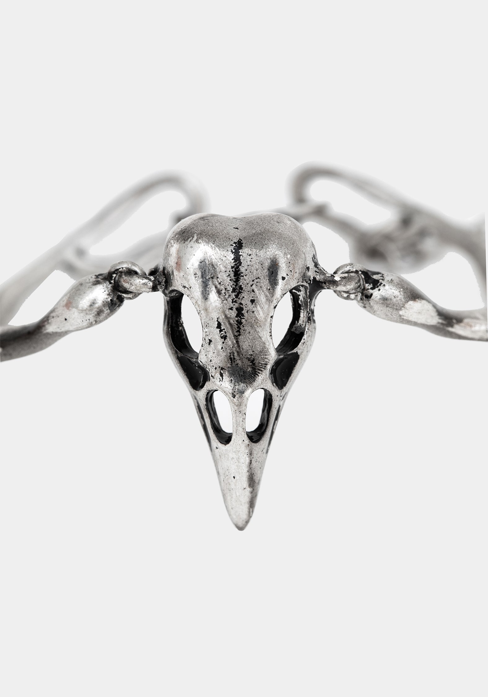 Corvus Bird Skull Bracelet Set