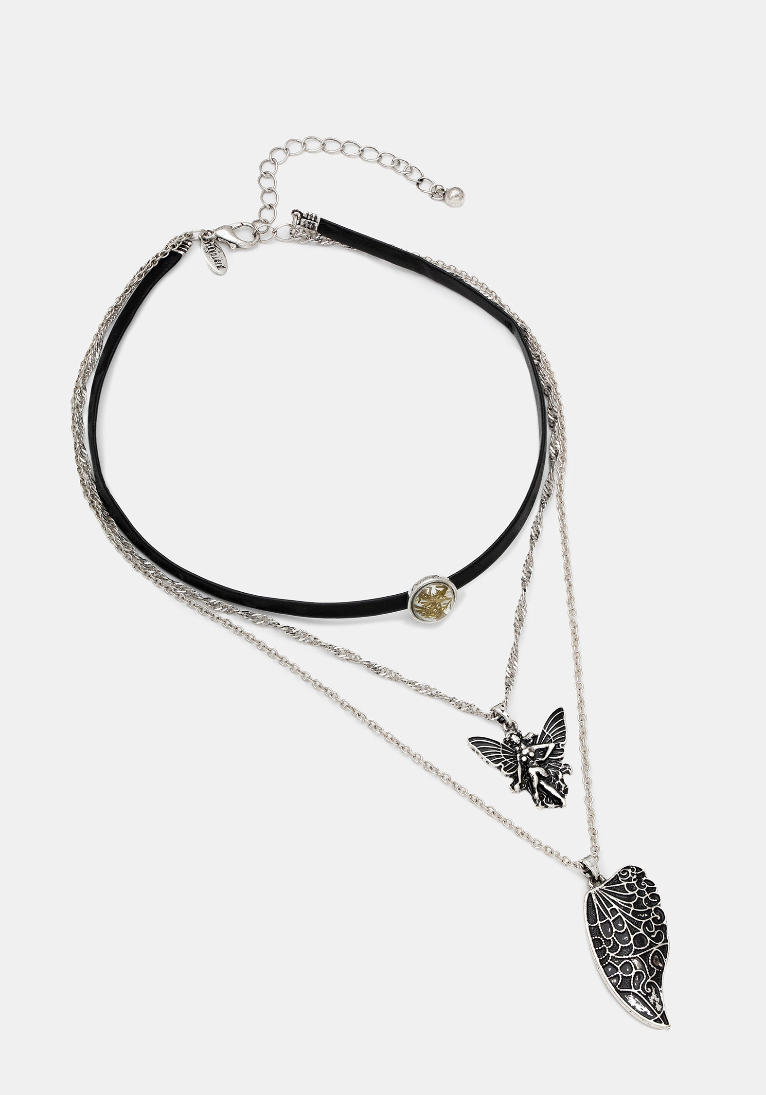 Sylvaine Fairy Trapped Flower Layered Necklace