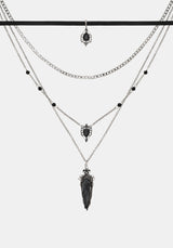 Gothique Stone Layered Necklace