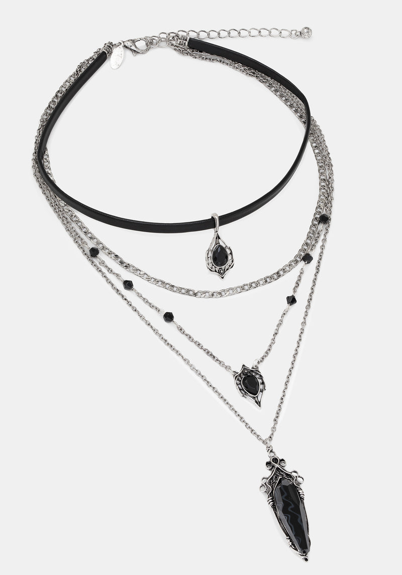Gothique Stone Layered Necklace