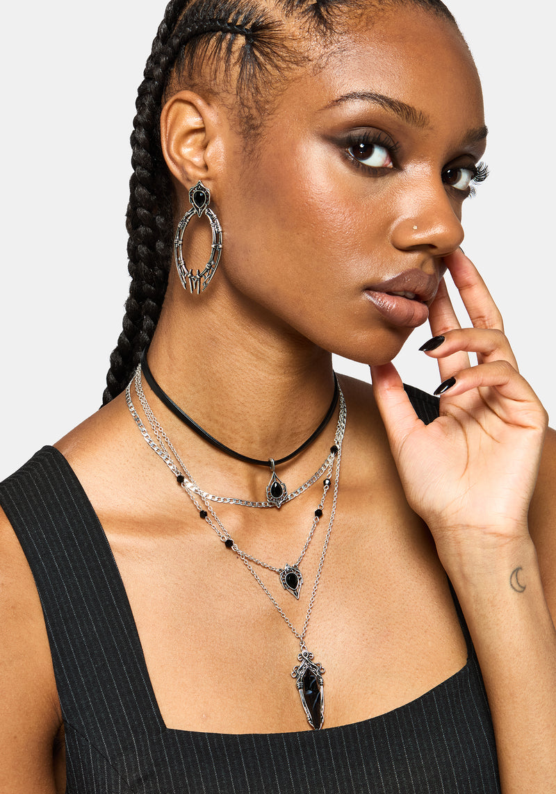 Gothique Stone Layered Necklace