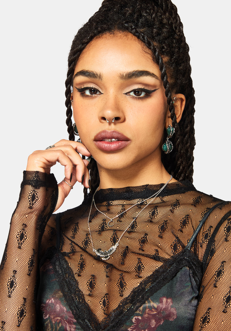 Nyxwing Raven Moon Layered Necklace