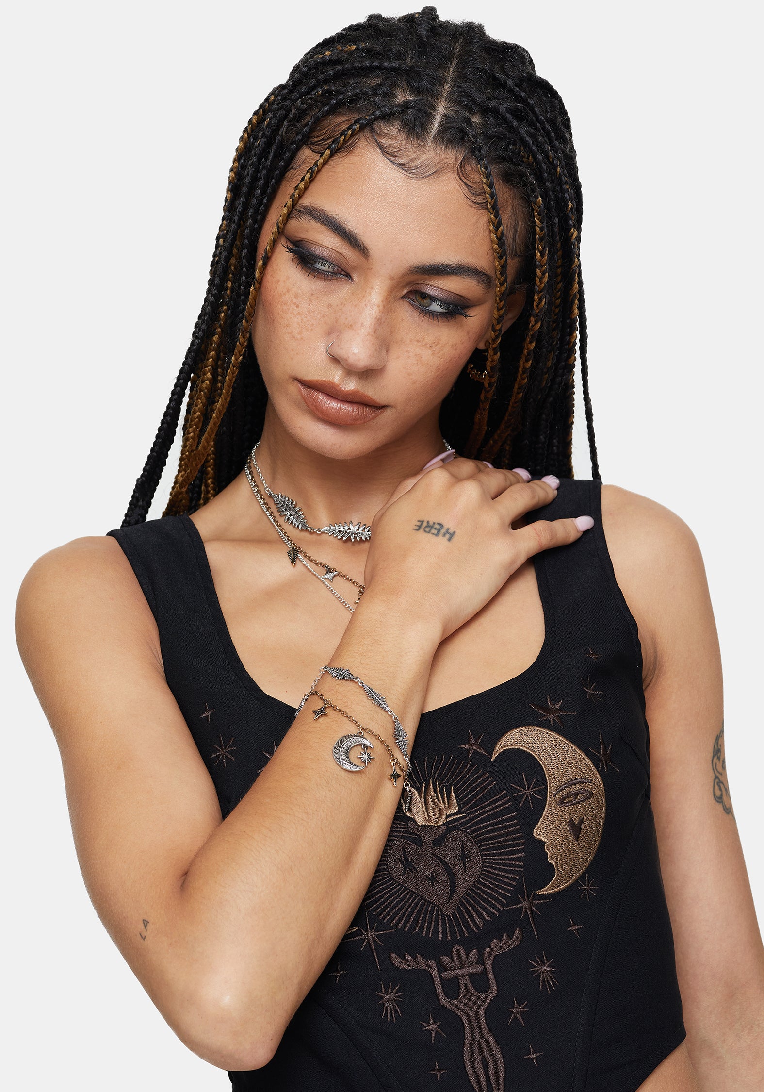 Abellona Mond Farn Gelagert Anhänger Armband