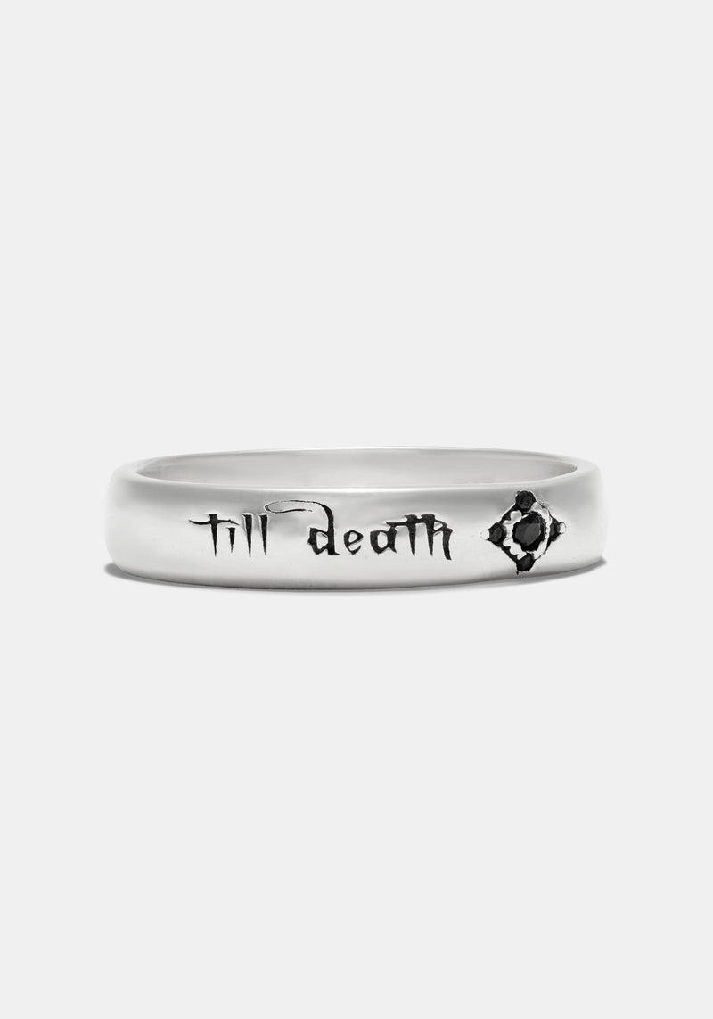 Till Death Sterling Silver Band - 9mm