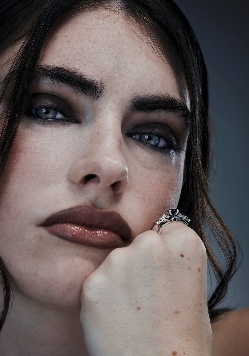 Querida Sterling Silver Dragon Ring