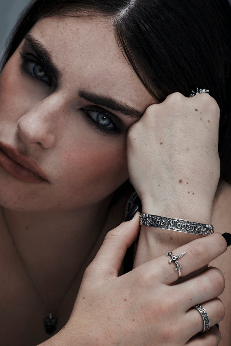 Amorata Lovers Sterling Silver Bangle