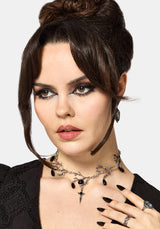 Thrax Pricklethorn Stone Charm Choker