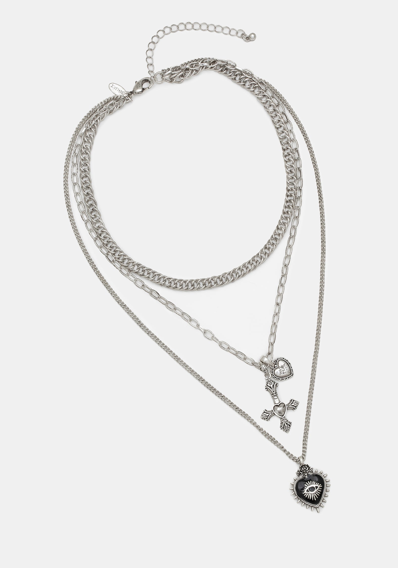 Amada Prickle Scared Heart Layered Necklace