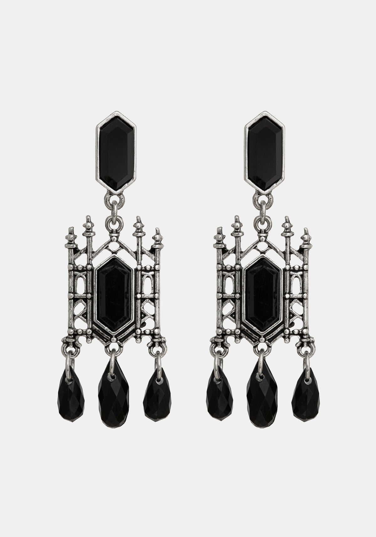 Cathedral Stone Drop Dangle Earrings