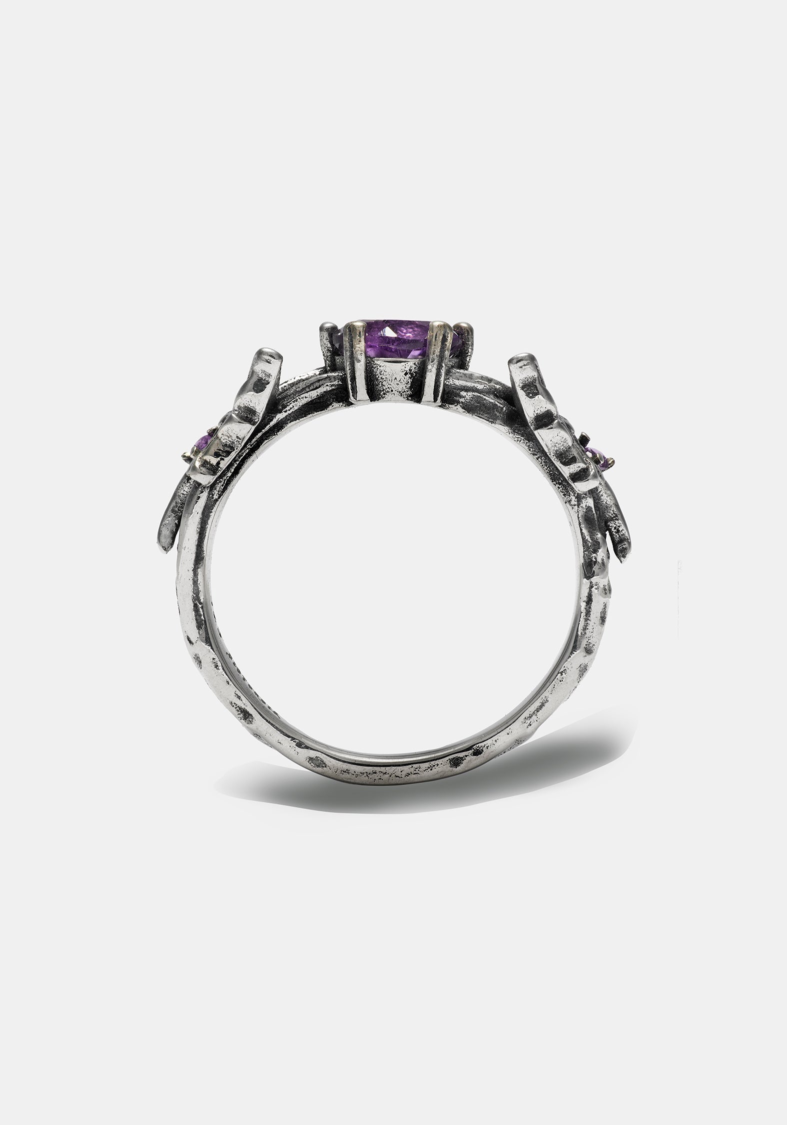 Maypole Sterling Silver Amethyst Fairy Ring