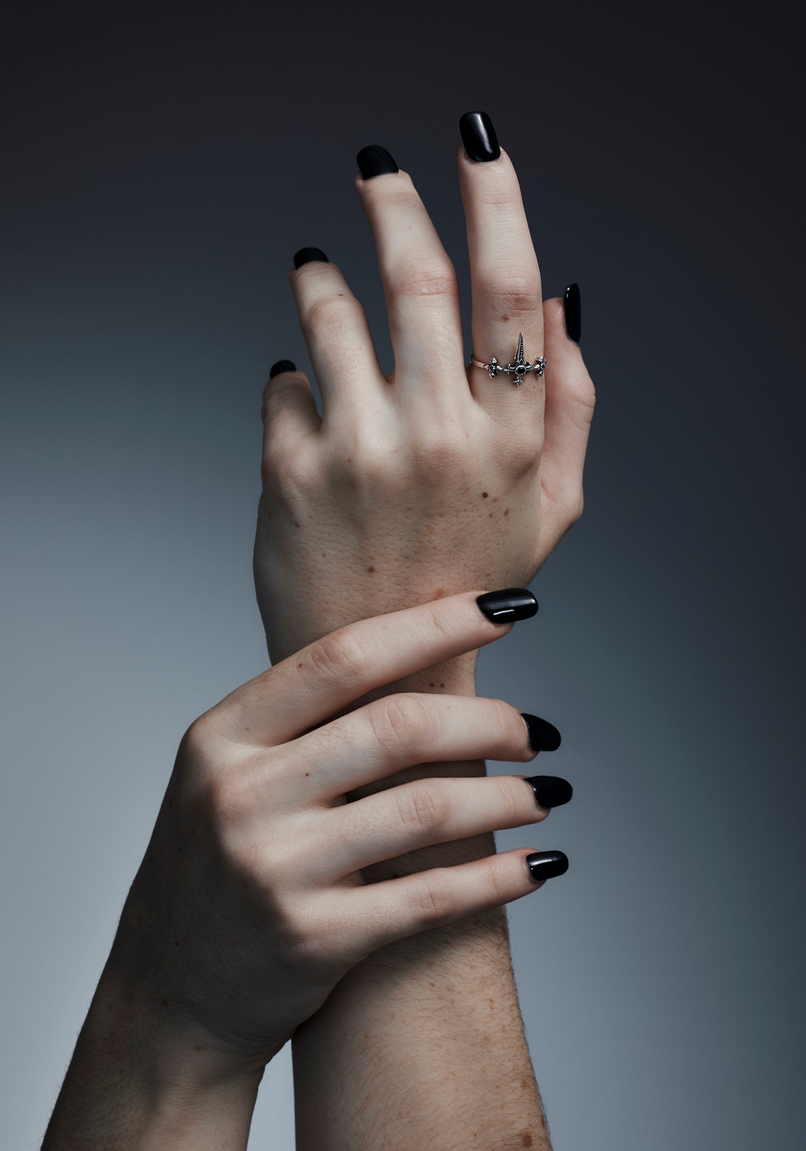 Sica Sterling Silver Black Spinel Ring