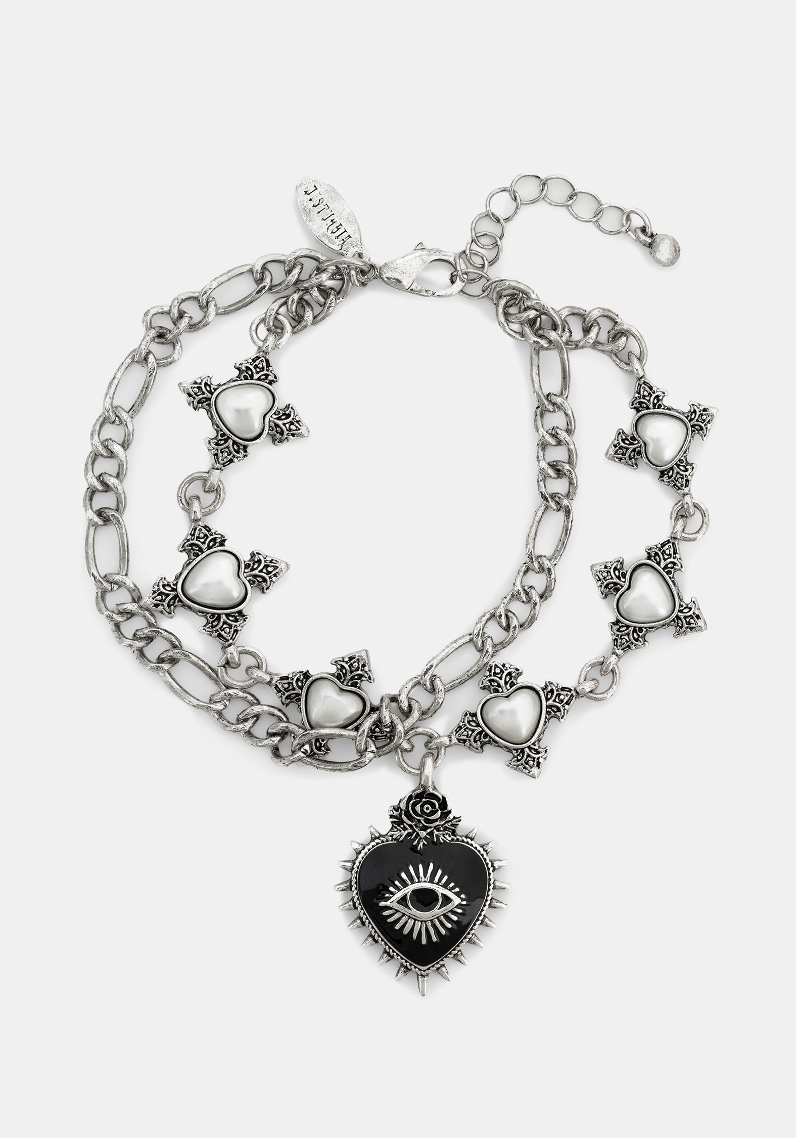 Amada Prickle Sacred Heart Layered Chunky Bracelet