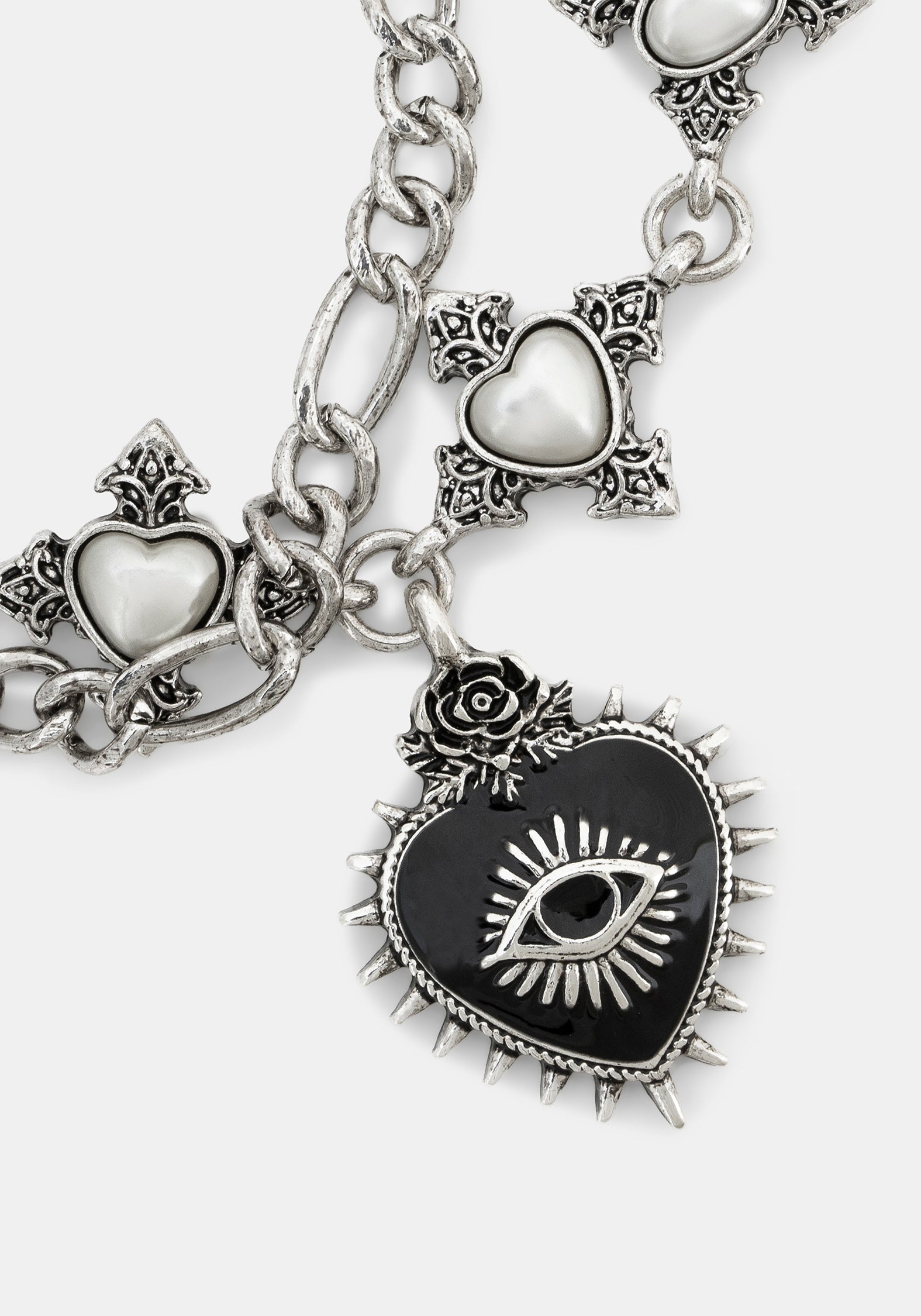 Amada Prickle Sacred Heart Layered Chunky Bracelet