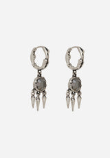 Threx Spike Drop Hoop Earrings