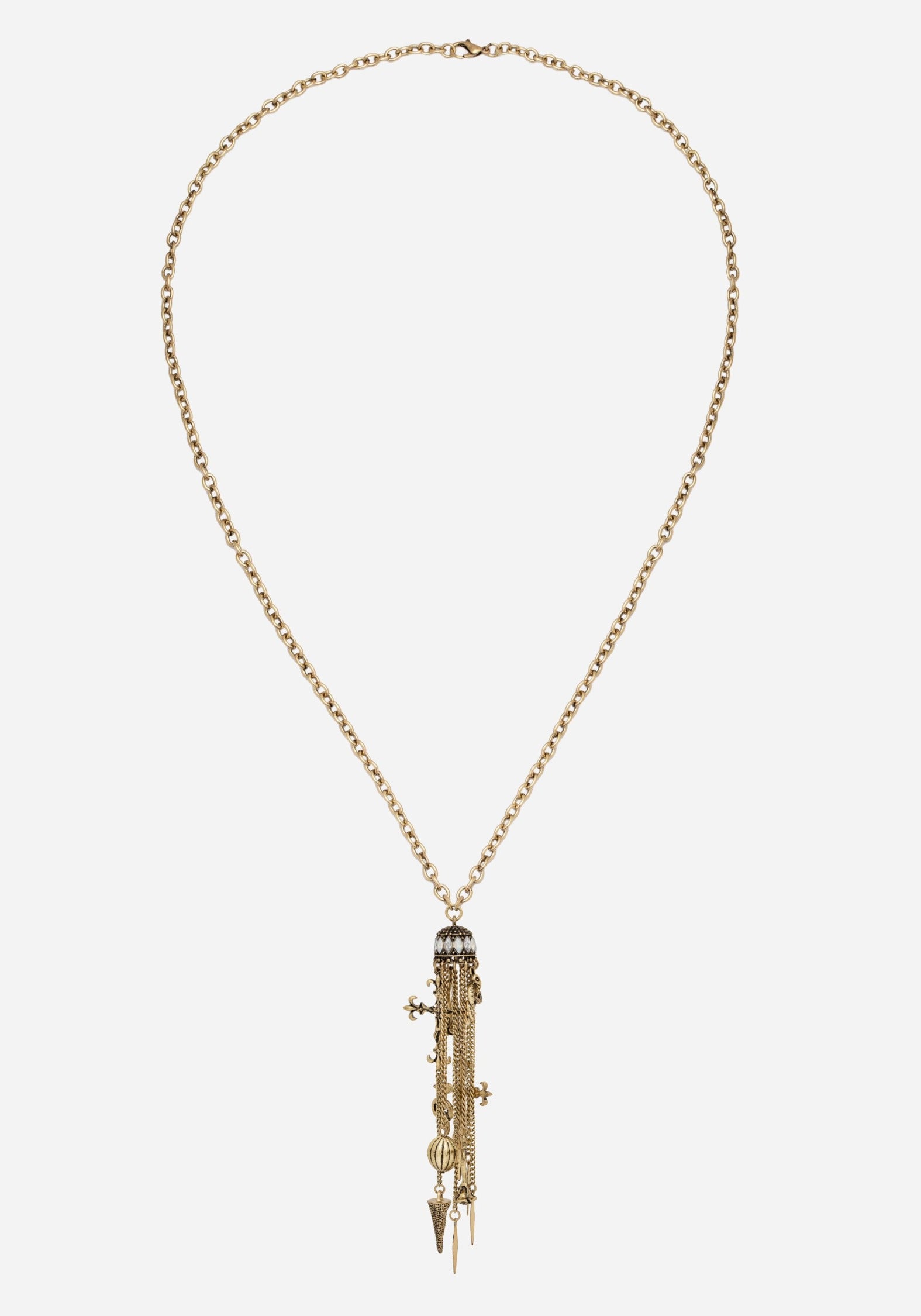 Flaren Charm Drop Necklace - Gold