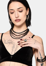 Chorx Layered Jet Chain Necklace