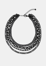 Chorx Layered Jet Chain Necklace