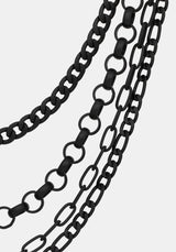 Chorx Layered Jet Chain Necklace