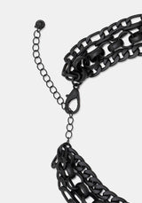 Chorx Layered Jet Chain Necklace