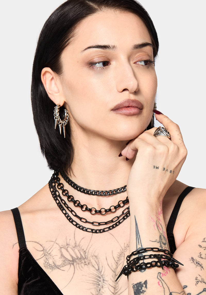 Chorx Layered Jet Chain Bracelet – Disturbia