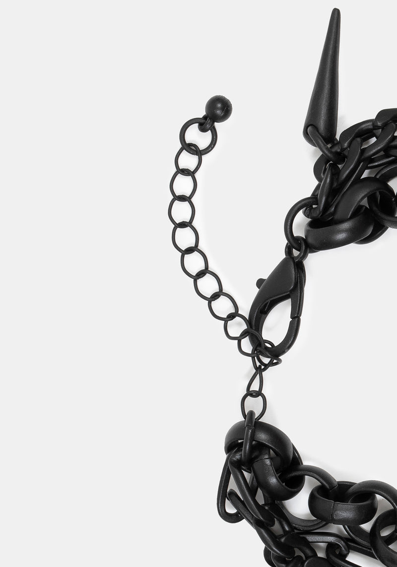 Chorx Layered Jet Chain Bracelet – Disturbia