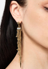 Flaren Charm Drop Earrings - Gold