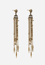 Flaren Charm Drop Earrings - Gold
