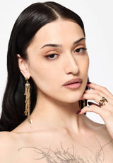 Flaren Charm Drop Earrings - Gold