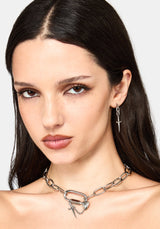 Hurnix Dagger Heart Stainless Steel Necklace