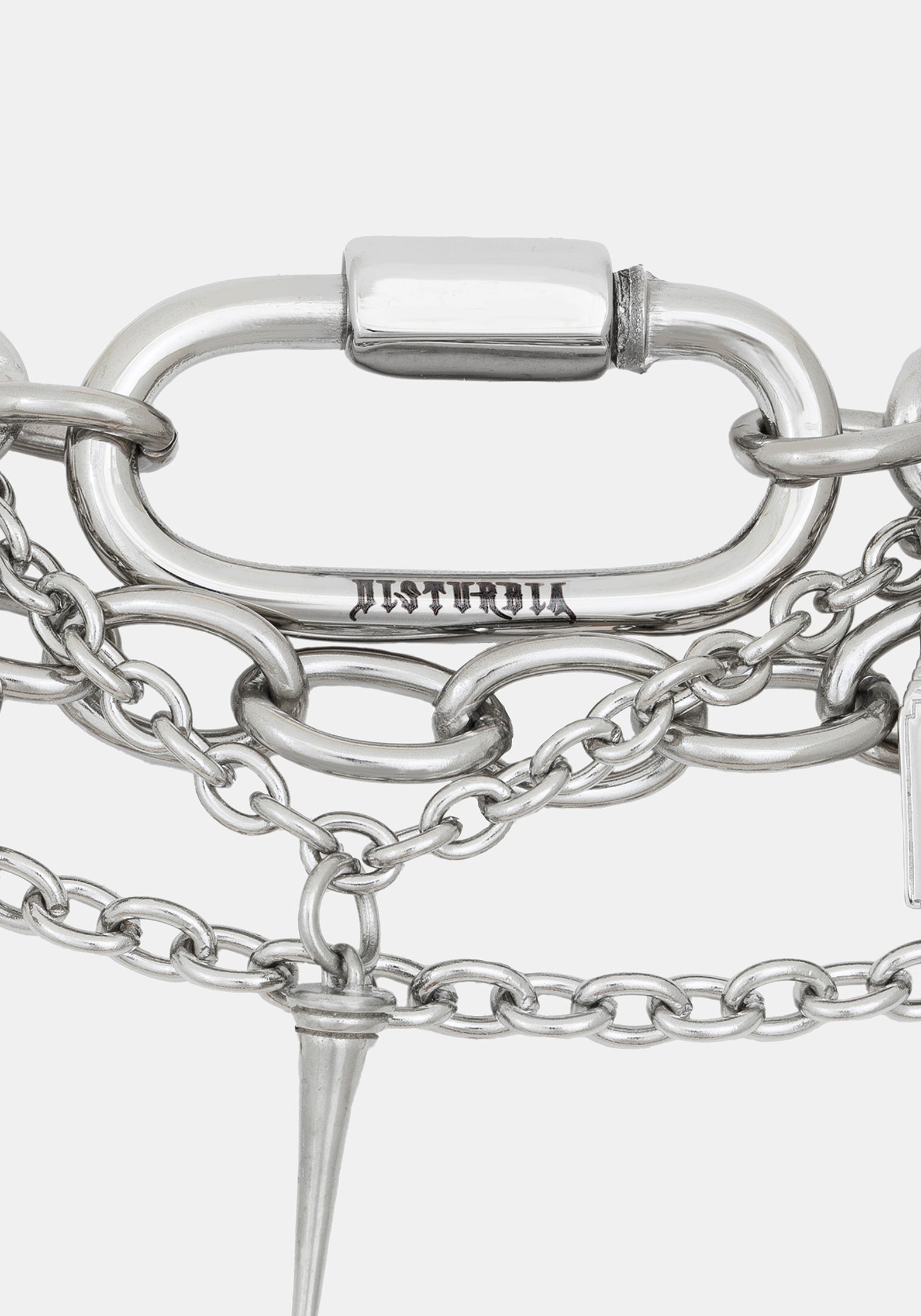 Lagoxin Stainless Steel Charm Layered Choker