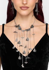 Delissa Butterfly Drop Necklace