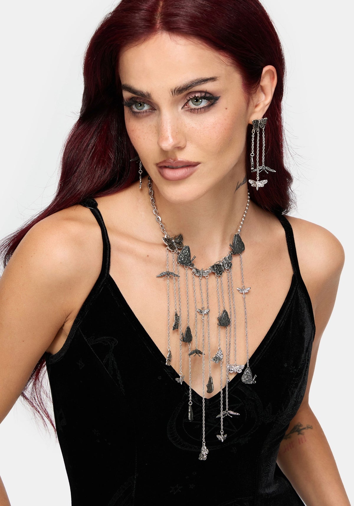 Delissa Butterfly Drop Necklace