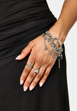 Hurnix Dagger Heart Stainless Steel Rings Set of 2