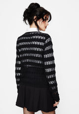 Wyn Cotton ZigZag Knit Long Sleeve Jumper