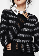 Wyn Cotton ZigZag Knit Long Sleeve Jumper