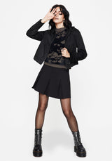 Myra Fluffy Short Sleeve Knit Top