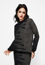Kenna Flame Lurex Knit Jumper