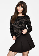 Diabolical Raised Jacquard Knit Jumper