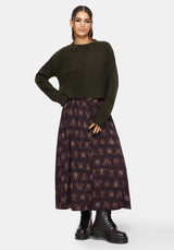 Eclipsia Floral Embroidered Cropped Knit Jumper