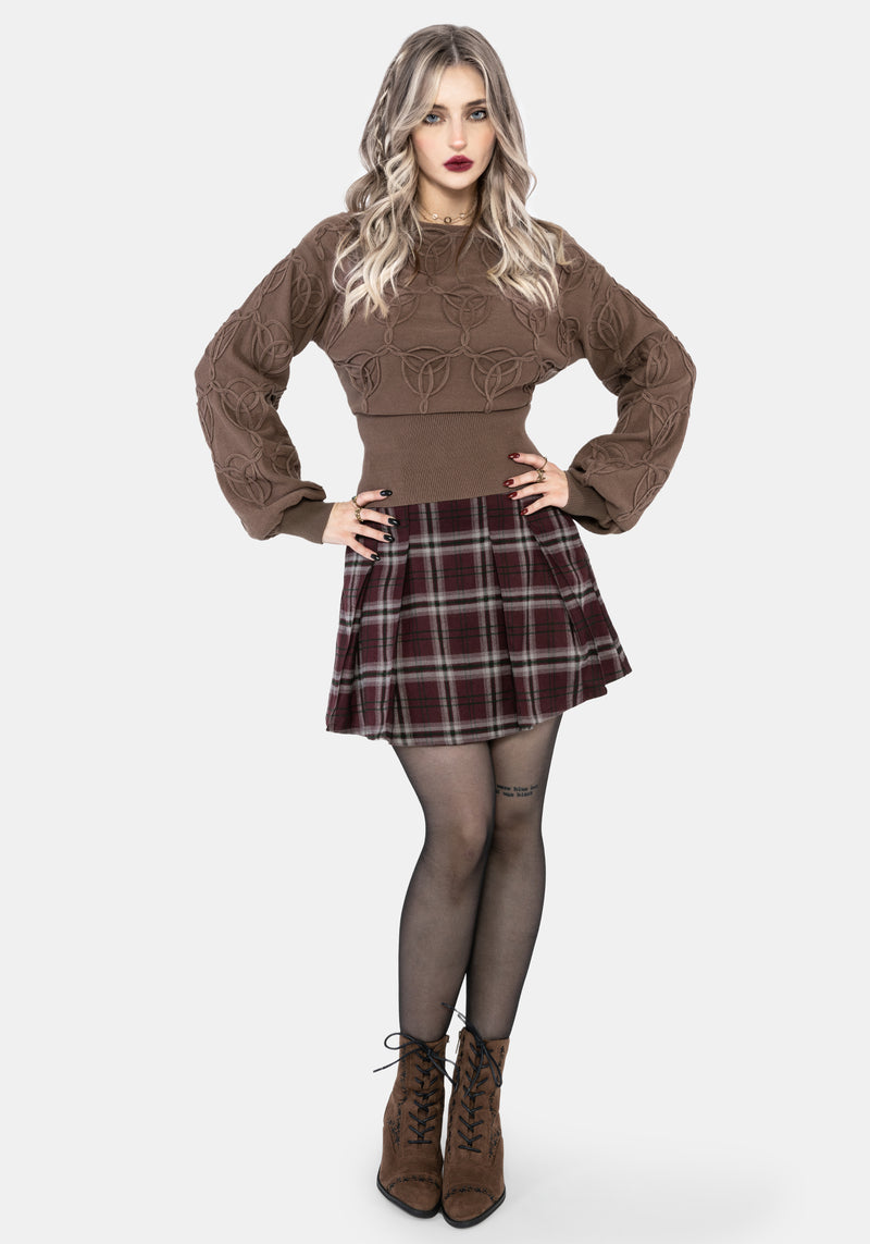 Covet Cotton-Blend Witches Knot Cable Knit Jumper