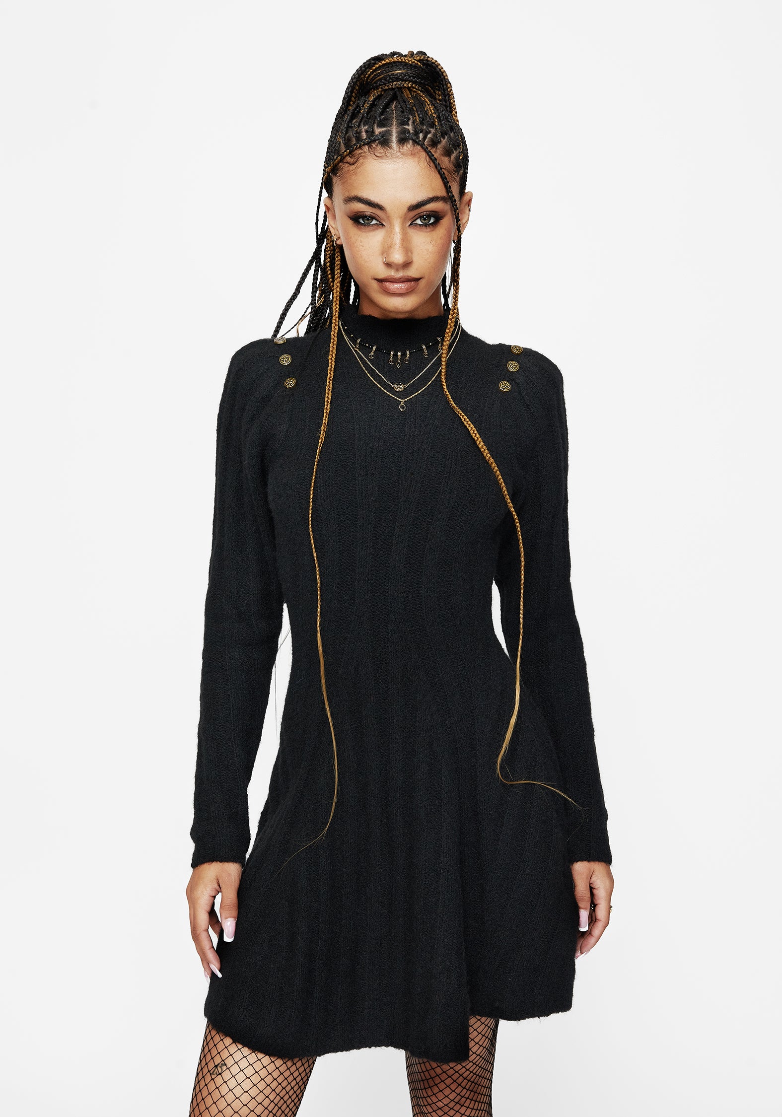Dream Ribbed Skater Knit Dress
