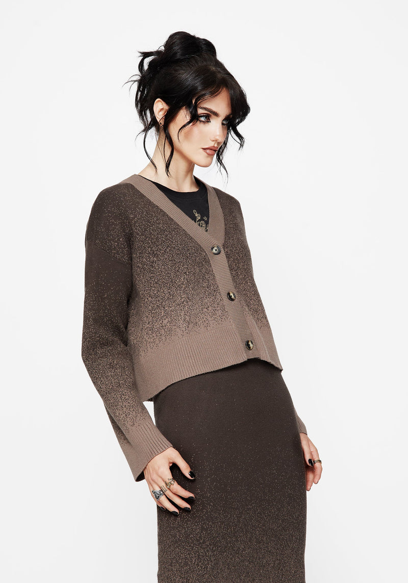 Nightjar Ombre Knit Cardigan - Taupe