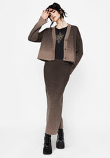 Nightjar Ombre Knit Cardigan - Taupe