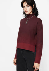 Nightjar Ombre Knit Jumper - Red